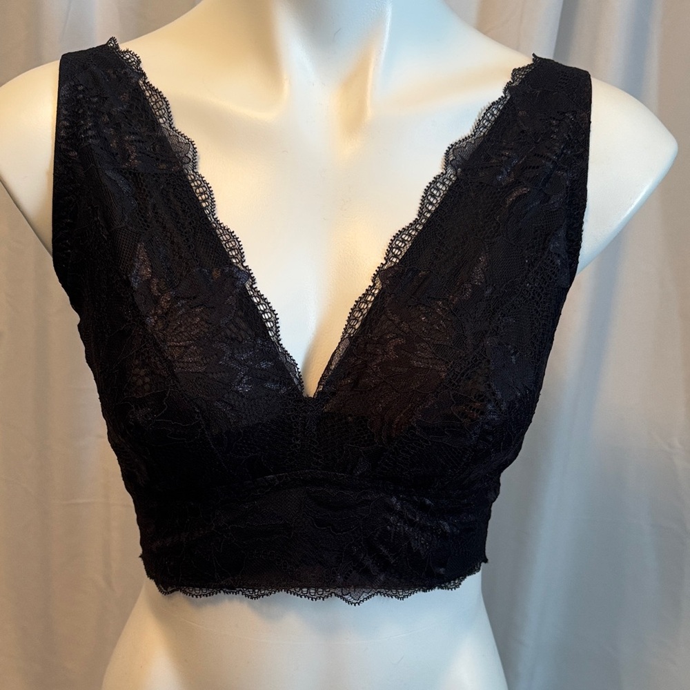 Cosabella Black Lace V-Neck Bralette